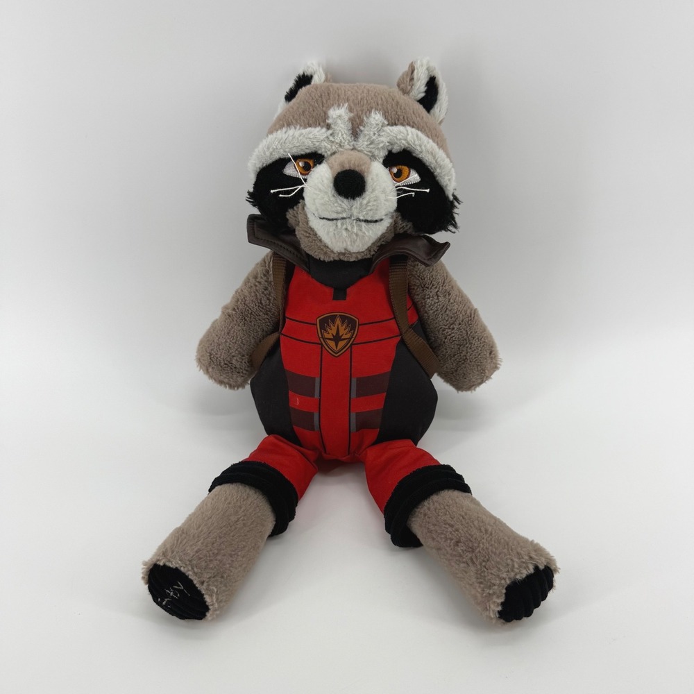 Marvel Rocket Raccoon Scentsy Buddy Plush Guardians of the Galaxy 16in Red Black